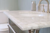 STEWARD WASHSTAND WITH 90 x 55 REAL CARRARA MARBLE TOP